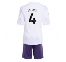 Manchester United Matthijs de Ligt #4 Koszulka Wyjazdowa dzieci 2025-26 Krótki Rękaw (+ krótkie spodenki)